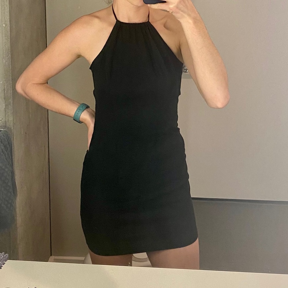 Little black halter dress